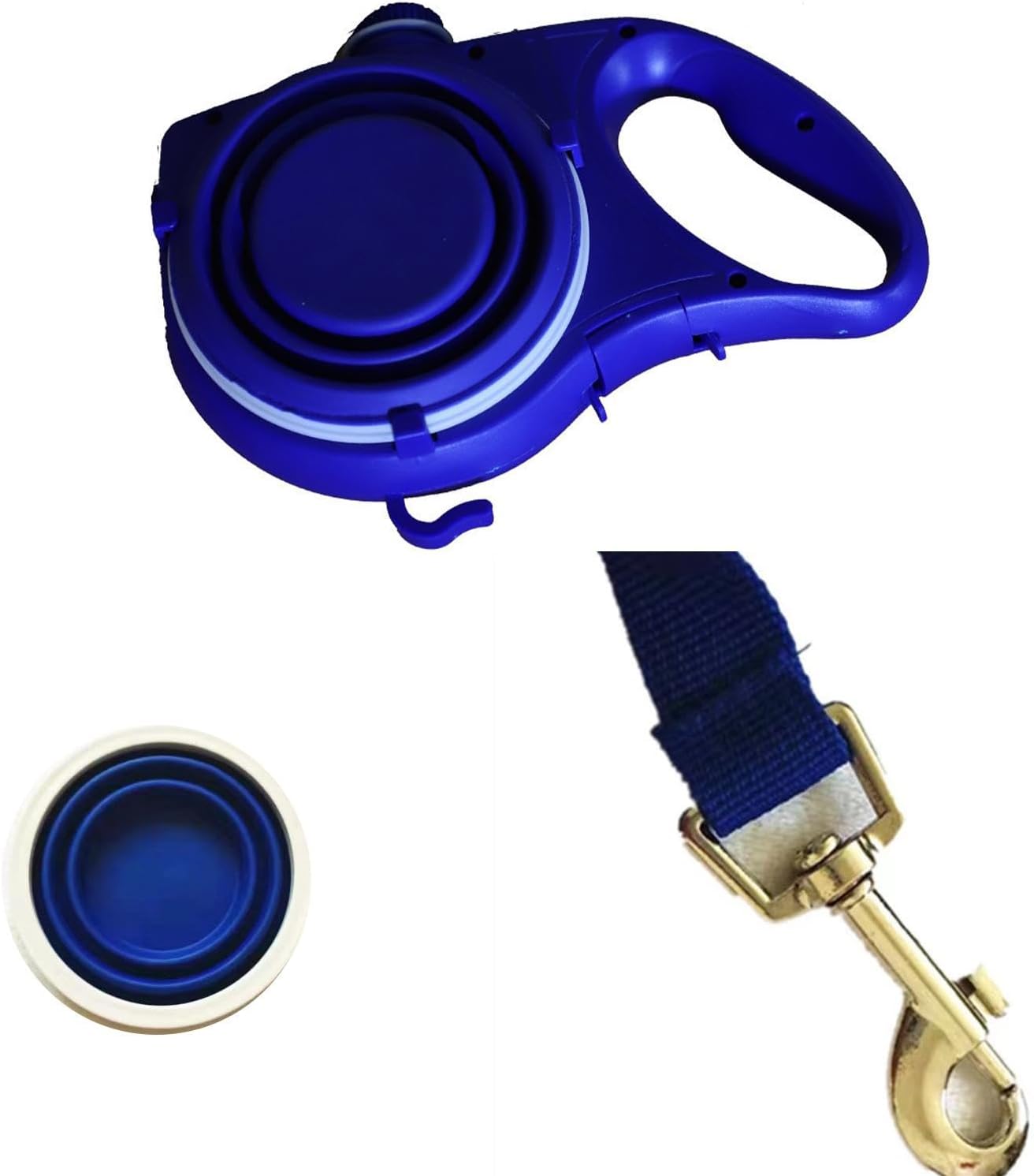 Correa Retráctil con Dispensador de Agua y Cuenco para Perros